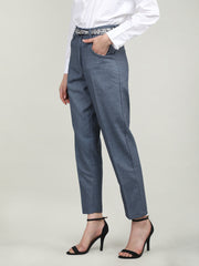 Women Solid Office Wear Formal Trouser