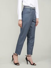 Women Solid Office Wear Formal Trouser