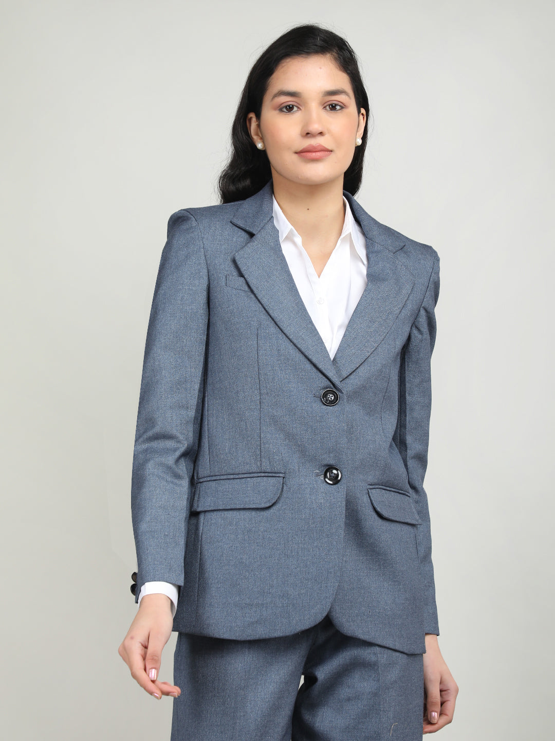 Women Solid Single-Breasted Blazer