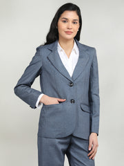 Women Solid Single-Breasted Blazer