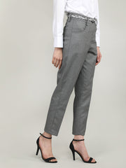 Women Solid Office Wear Formal Trouser