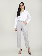 Women Solid Office Wear Formal Trouser