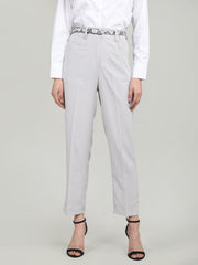 Women Solid Office Wear Formal Trouser