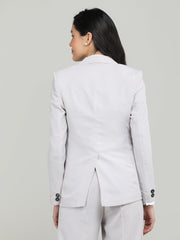 Women Solid Single-Breasted Blazer