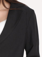 Women Solid Single-Breasted Blazer