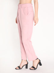 Women Solid Office Wear Formal Trouser