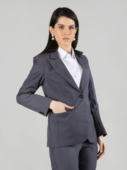 Women Solid Single-Breasted Blazer