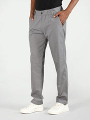 Men Slim Fit Solid Regular Trouser