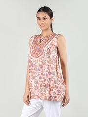 Women Printed Embroidered Kurti