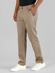 Men Slim Fit Solid Regular Trouser