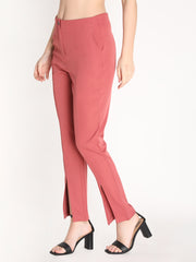 Women Solid Office Wear Formal Trouser