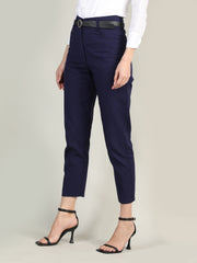 Women Solid Office Wear Formal Trouser