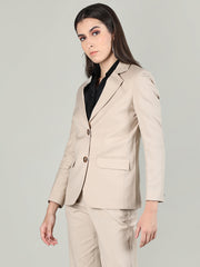 Women Solid Single-Breasted Blazer