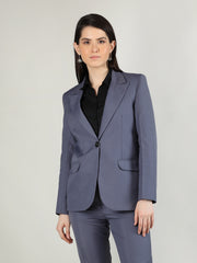 Women Solid Single-Breasted Blazer