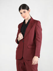 Women Solid Single-Breasted Blazer