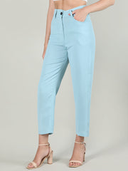 Women Solid Office Wear Formal Trouser