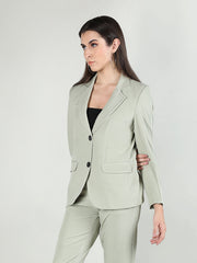 Women Solid Single-Breasted Blazer