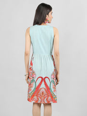 Women Printed Embroidered Dress