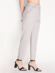 Women Solid Office Wear Formal Trouser