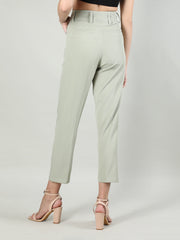 Women Solid Office Wear Formal Trouser