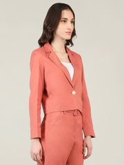 Women Solid Single-Breasted Blazer