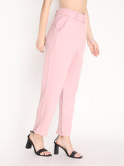 Women Solid Office Wear Formal Trouser