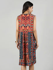 Women Printed Embroidered Dress