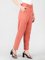 Women Solid Office Wear Formal Trouser