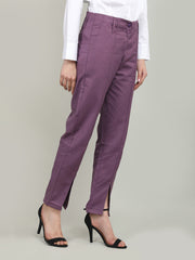 Women Solid Office Wear Formal Trouser