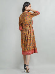 Women Printed Embroidered Dress