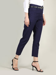 Women Solid Office Wear Formal Trouser