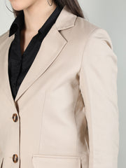 Women Solid Single-Breasted Blazer