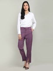 Women Solid Office Wear Formal Trouser