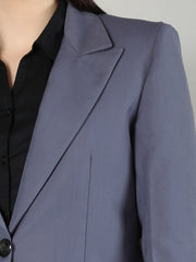 Women Solid Single-Breasted Blazer