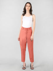 Women Solid Office Wear Formal Trouser