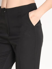 Women Solid Office Wear Formal Trouser