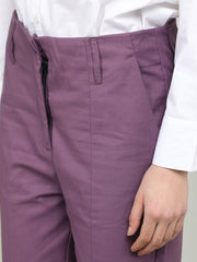 Women Solid Office Wear Formal Trouser