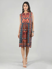 Women Printed Embroidered Dress