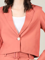 Women Solid Single-Breasted Blazer