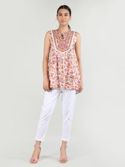 Women Printed Embroidered Kurti