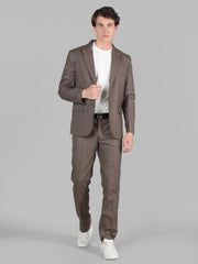 Men's Regular Fit 2-Piece Suit Two Button Blazer with Pants Set